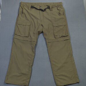 Boy Scout Convertible Pants Men's 2X Green Relaxed Uniform Switchbacks Belted